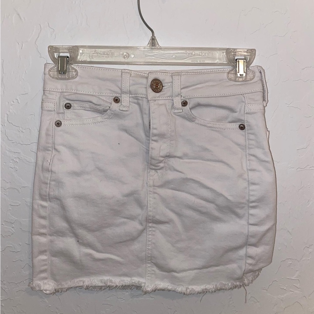 white jean skirt
